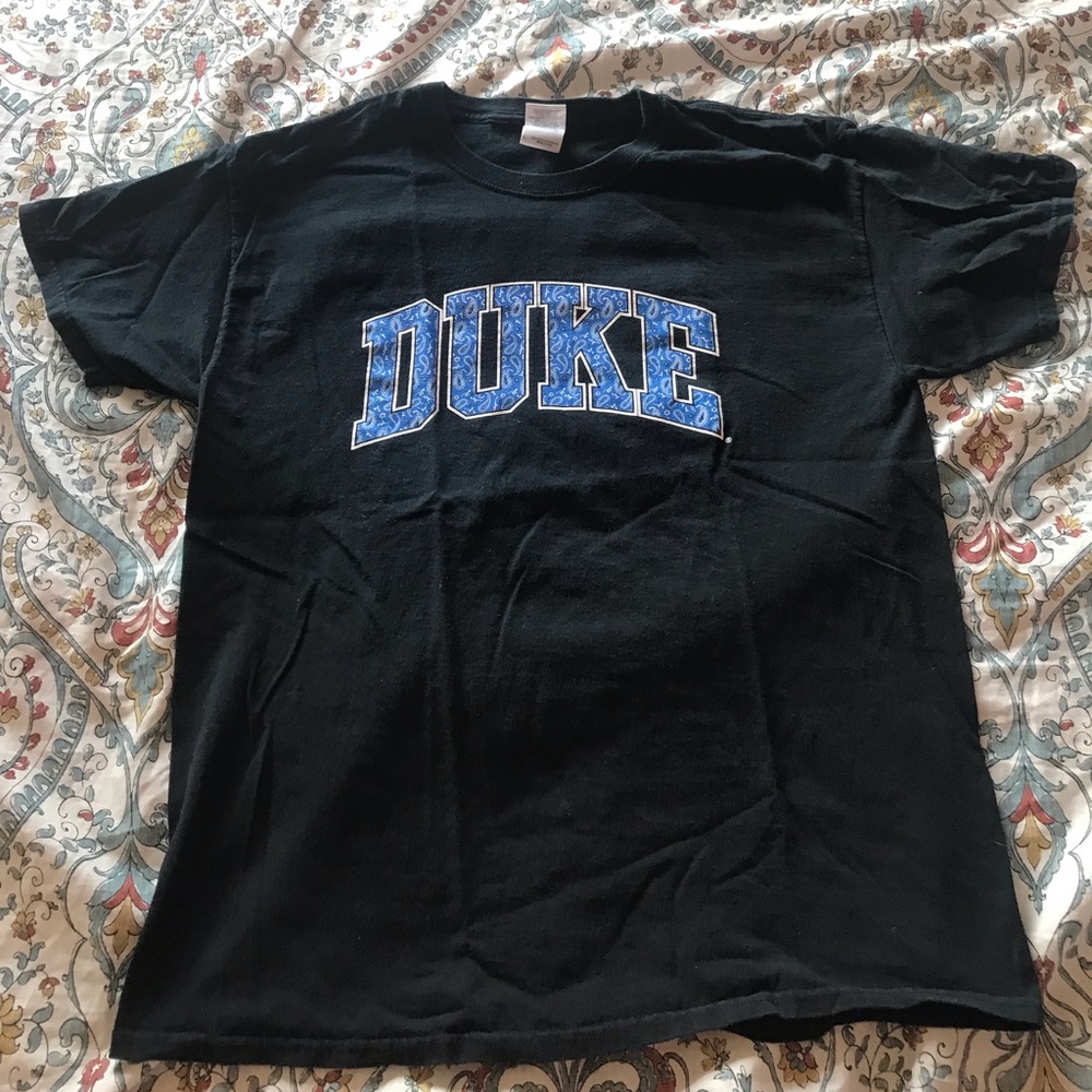 2/$20 DUKE blue bandana print t shirt